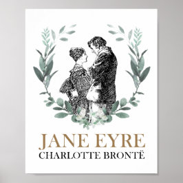 Jane Eyre en Edward Rochester met Wreath Poster