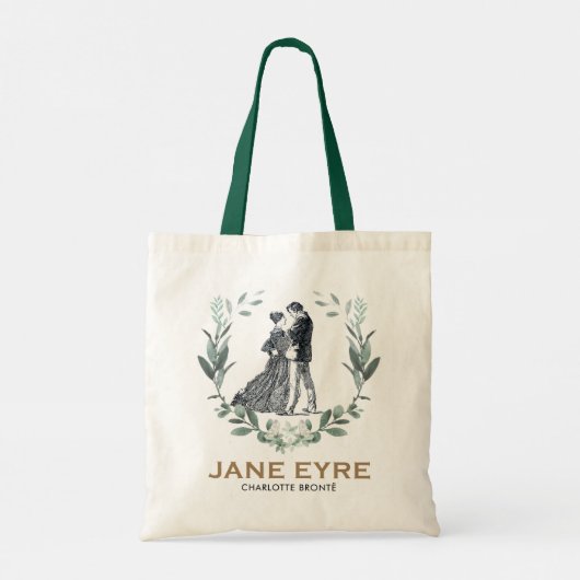 Jane Eyre en Edward Rochester met Wreath Tote Bag (Achterkant)
