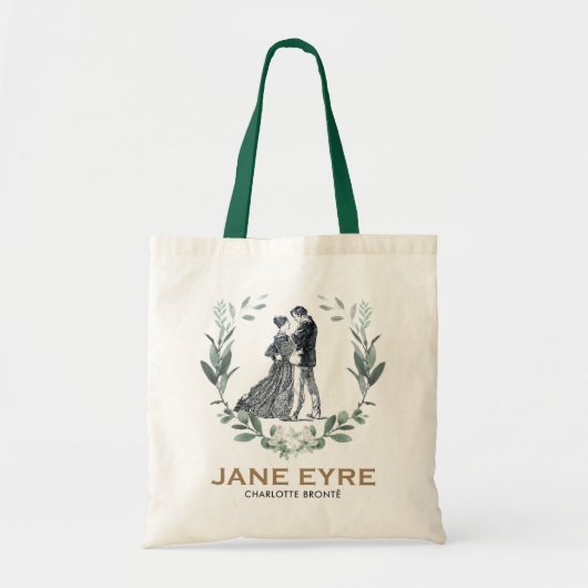Jane Eyre en Edward Rochester met Wreath Tote Bag (Voorkant)