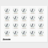 Jane Eyre en Edward Rochester met Wreath Vierkante Sticker (Vel)