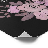 Jane Eyre - Geen overgangsbloesem - Rozen op zwart Poster (Hoek)