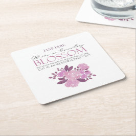 Jane Eyre - Geen tijdelijke bloesem - Roze rozen Kartonnen Onderzetters