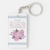Jane Eyre - Geen tijdelijke bloesem - Roze rozen Sleutelhanger (achterkant)