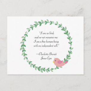 Jane Eyre I Am No Bird Quote Briefkaart