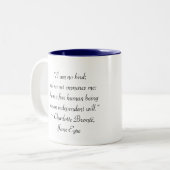 Jane Eyre I Am No Bird Quote Tweekleurige Koffiemok (Voorkant links)