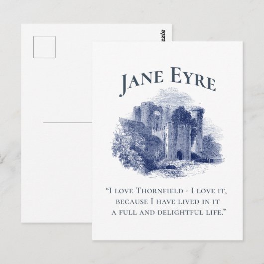 Jane Eyre - I Love Thornfield - Castle Briefkaart (Voorkant / Achterkant)