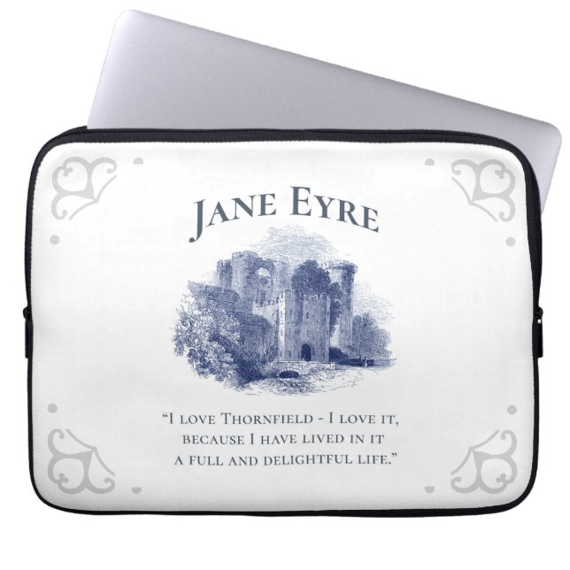 Jane Eyre - I Love Thornfield - Castle Laptop Sleeve (Voorkant)