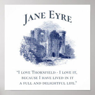 Jane Eyre - I Love Thornfield - Castle Square Poster