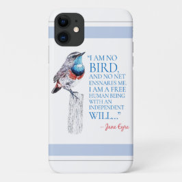 Jane Eyre - ik ben geen vogel - Blauwe gekleurde v Case-Mate iPhone Case