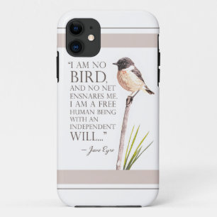 Jane Eyre - ik ben geen vogel - bruine vogel Case-Mate iPhone Case