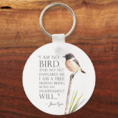 Jane Eyre - ik ben geen vogel - bruine vogel Sleutelhanger (Voorkant)