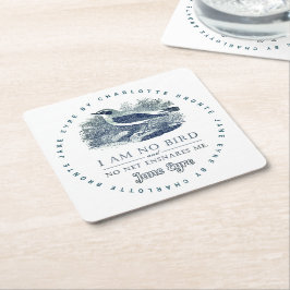 Jane Eyre - ik ben geen vogel -  vogel Kartonnen Onderzetters