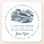 Jane Eyre - ik ben geen vogel -  vogel Kartonnen Onderzetters (Voorkant)