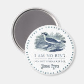 Jane Eyre - ik ben geen vogel -  vogel Magneet (Voorkant / Achterkant)