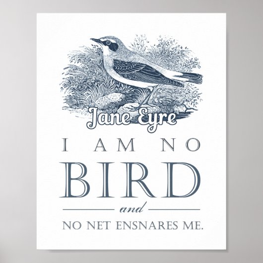 Jane Eyre - ik ben geen vogel -  vogel Poster (Voorkant)