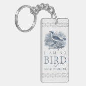 Jane Eyre - ik ben geen vogel - vogel Sleutelhanger (Voorkant Links)