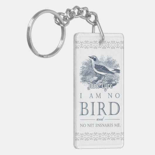 Jane Eyre - ik ben geen vogel -  vogel Sleutelhanger (Voorkant Links)