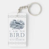 Jane Eyre - ik ben geen vogel - vogel Sleutelhanger (achterkant)