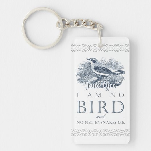 Jane Eyre - ik ben geen vogel - vogel Sleutelhanger (Voorkant)