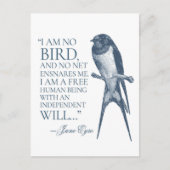 Jane Eyre - ik ben geen vogel - Zwauw Briefkaart (Voorkant)