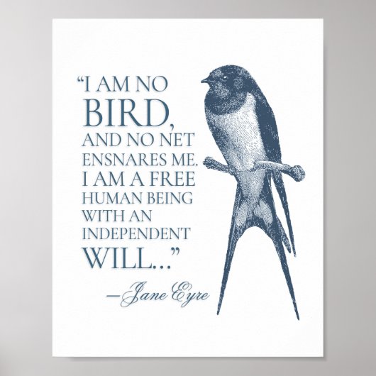 Jane Eyre - ik ben geen vogel - Zwauw Poster (Voorkant)