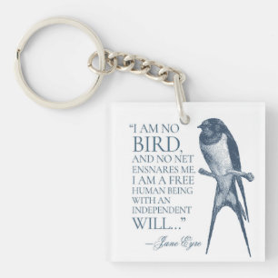 Jane Eyre - ik ben geen vogel - Zwauw Sleutelhanger