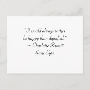 Jane Eyre is eerder gelukkig dan het Dignified Quo Briefkaart