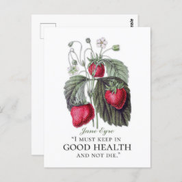 Jane Eyre - Keep in Good Health - aardbeien Briefkaart