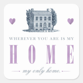 Jane Eyre - Mijn enige thuis - Huis Vierkante Sticker