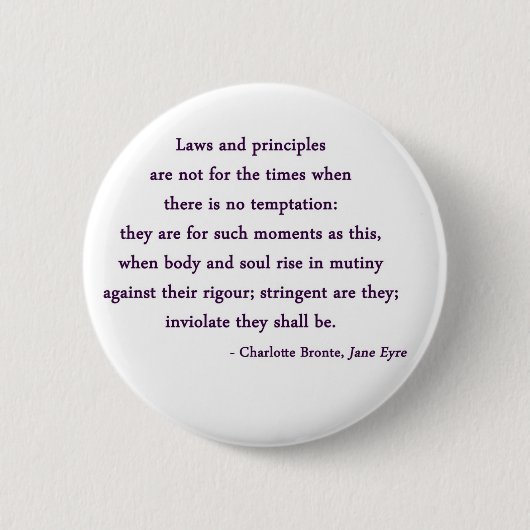 Jane Eyre Quote Button (Voorkant)