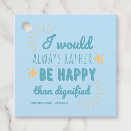 Jane Eyre Quote I - Blauwe Editie Bedankjes Labels (Voorkant)