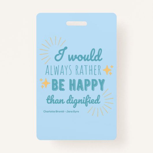 Jane Eyre Quote I - Blue Edition Badge (Voorkant)