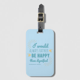 Jane Eyre Quote I - Blue Edition Bagagelabel