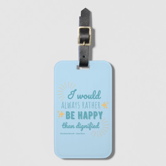 Jane Eyre Quote I - Blue Edition Bagagelabel (Voorkant (verticaal))