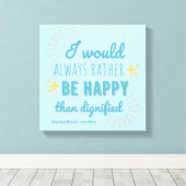 Jane Eyre Quote I - Blue Edition Canvas Afdruk (Insitu (Houten vloer))
