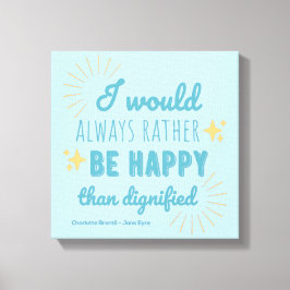 Jane Eyre Quote I - Blue Edition Canvas Afdruk