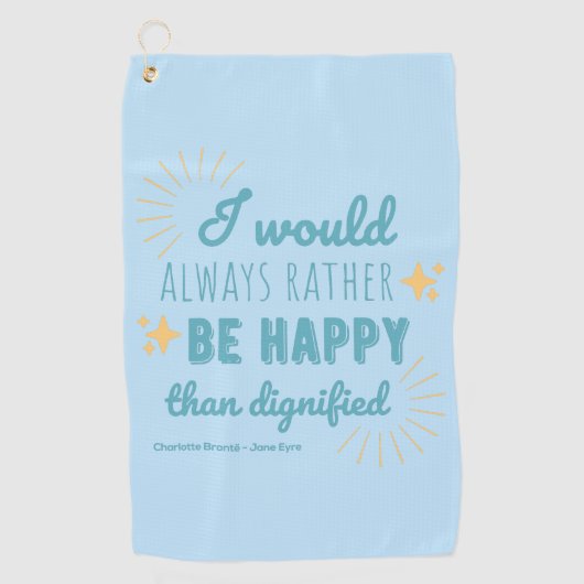 Jane Eyre Quote I - Blue Edition Golfhanddoek (Voorkant)