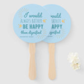 Jane Eyre Quote I - Blue Edition Handwaaier (Voorkant en achterkant)