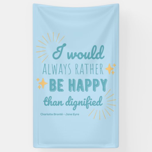Jane Eyre Quote I - Blue Edition Spandoek (Verticaal)