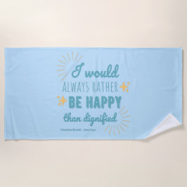 Jane Eyre Quote I - Blue Edition Strandlaken