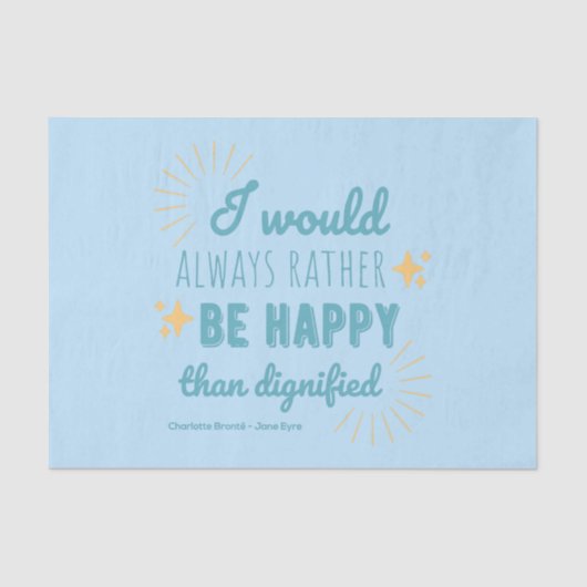Jane Eyre Quote I - Blue Edition Tissuepapier (Voorkant)
