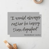 Jane Eyre Quote I Notitiekaartje (Voorkant / Achterkant in situ)