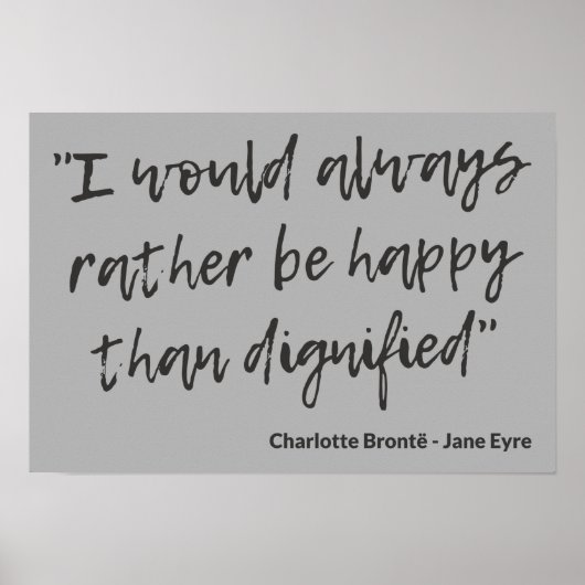 Jane Eyre Quote I Poster (Voorkant)