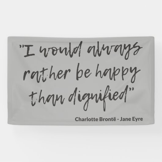 Jane Eyre Quote I Spandoek (Horizontaal)