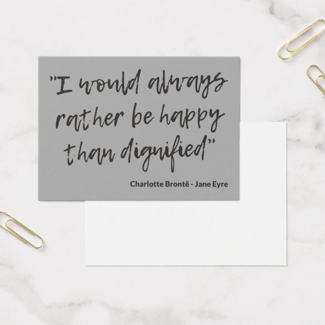 Jane Eyre Quote I Visitekaartje (Kantoor)