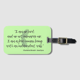Jane Eyre Quote II Bagagelabel