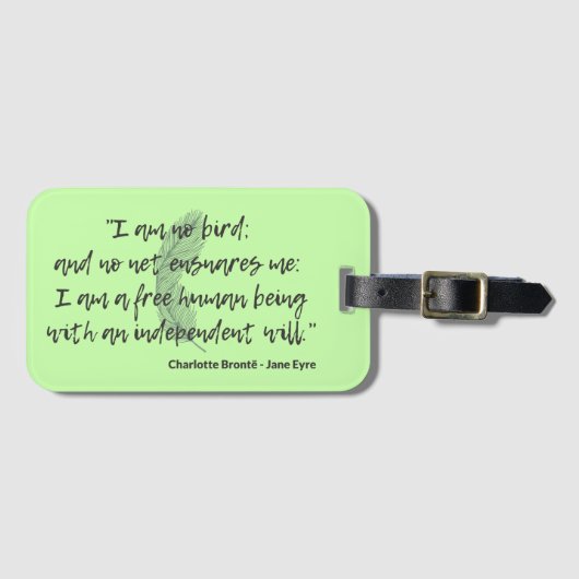 Jane Eyre Quote II Bagagelabel (Voorkant (horizontaal))