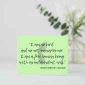 Jane Eyre Quote II Briefkaart (Staand voorkant)