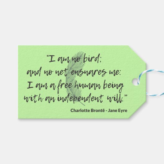 Jane Eyre Quote II Cadeaulabel (Voorkant (Horizontaal))