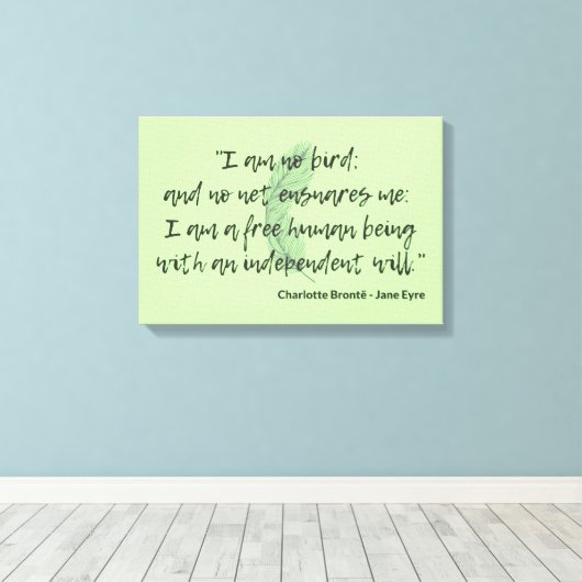 Jane Eyre Quote II Canvas Afdruk (Insitu (Houten vloer))
